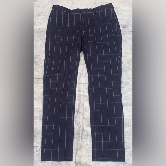 J Crew Ludlow Windowpane Dress Pants Slacks Trousers Office 33 x 32 Slim Stretch - Picture 1 of 6